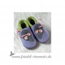 POLOLO -  Hausschuh Softleder Minni l Lilac Pistazie