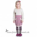 blutsgeschwister - Strickkleid wonderwooly hngerchen vintage, geringelt l white stripes