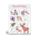 krima&isa - Fensterbilder Weihnachtstiere, 8 Stck und Sterne
