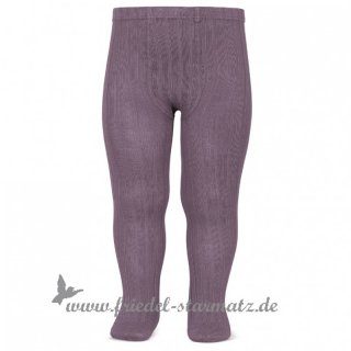 Condor - Strumpfhose, Basic, Rippe 6x2 l Col. 675 Amethyst