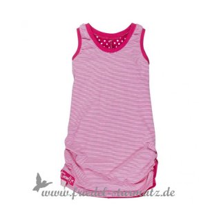 Kiezel-tje - Mdchen Longshirt geringelt gepunktet l Pink 122-128