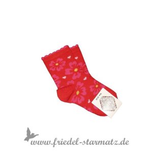 MP Socks - Anklesock Flowers l Rot Blume 33-36