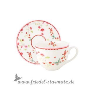ROOM SEVEN Dinnerware - Cappuccino Henkeltasse BUTTERFLY l 280 ml