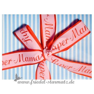 krima&isa - Schleifenband SUPER MAMA l Rot